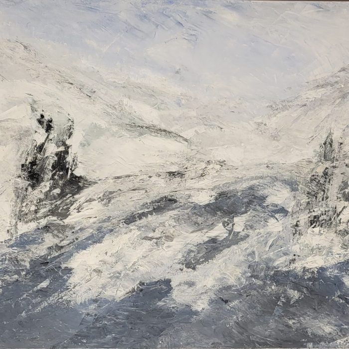 Winter am Fluss, 120x70cm